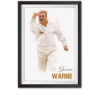 Shane Warne Ball Of The Century Print | A4 print only | Cricket Gift | Man Cave Art | Boys Bedroom Decor