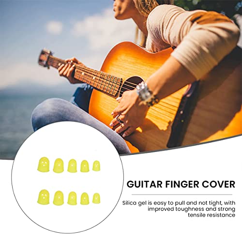 Image of HASTHIP 20PCS Guitar Finger Protector 20mm Silicone Fingertip Anti-Slip