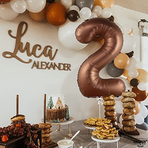Image of KatchOn Black Number 2 Balloon 40 Inch 2nd Birthday Decorations for Boys