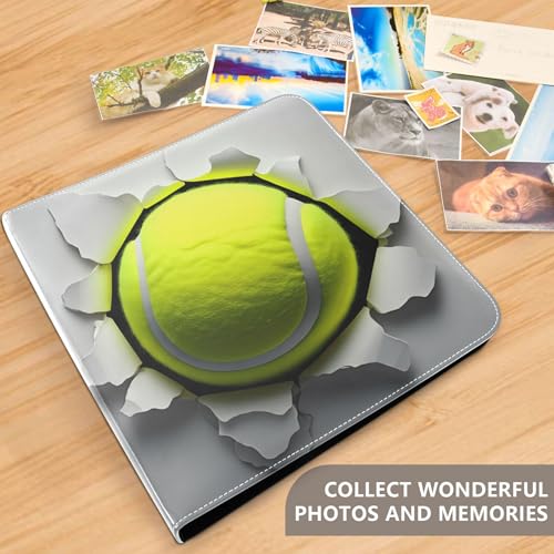 Álbum de fotos autoadhesivo de cuero sintético verde, para fotos 4x6, 5x7 y 6x8 pulgadas, con anillas de 3 anillos, para álbumes DIY de bodas, bebés y recuerdos familiares miniatura 5