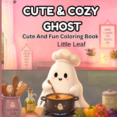 Cute & Cozy Ghost Coloring Book: Cozy Ghosts, Cute Haunts & Spooky Scenes for Relaxing Coloring image 2