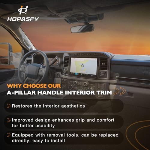 HQPASFY A Pillar Interior Trim Handle Passenger Side Compatible with 2004-2008 Ford F150 2006-2008 Lincoln Mark LT A Pillar Grab Handle Replace# 4L3Z1503598AAC, 4L3Z-1503598-AAC (Beige) by HQPASFY - Image 3