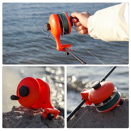 Image of RUNCL Fishing Line Spooler - Portable Winder & Reel Spooling Tool for Casting and Spinning Reels, Prevents Line Twist, Non-Slip Handle with Built-in Scissors, Fishing Accessories for Anglers