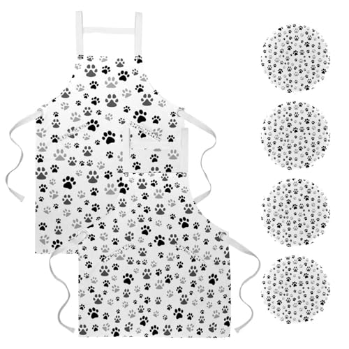 Tabliers de cuisine pour nettoyage de la maison et pâtisserie lot de 2