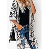 Dokotoo Womens Ladies Summer Fashion Print Short Sleeve Pop Pop Tassel Kimonos Spring Casual Cardigans Bathing Suit Swimwear Swim Bikini Cover up Black