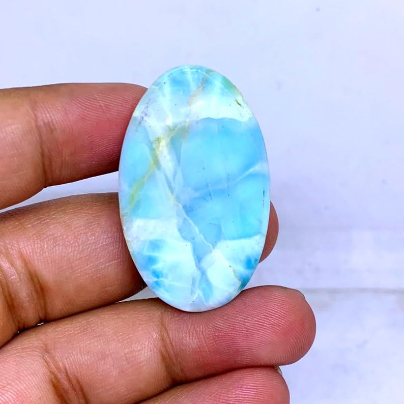 Larimar cabochon en vrac pour fabrication bijoux collier pendentif bague