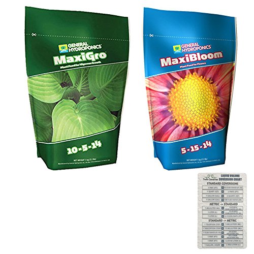 Nutrientes Solubles MaxiGro y MaxiBloom General Hydroponics