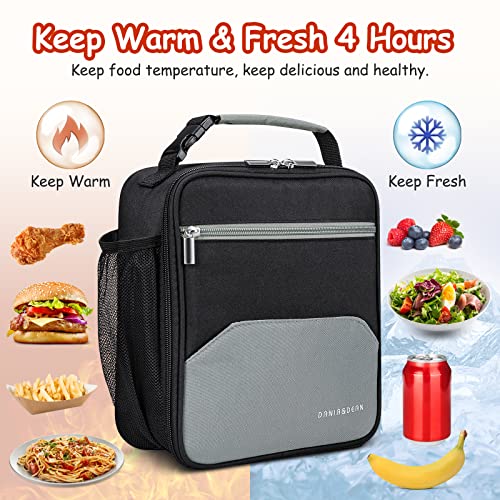 Dania & Dean Lunch Bags, Cute Insulated & Reusable Mini Cooler Lunch Tote, Durable Thermal Lunchbox For Women/Men, Picnic Travel Outdoor #TOP1