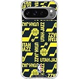 Skinit Clear Phone Case Compatible with Google Pixel 10 Pro XL - Officially Licensed NBA Utah Jazz Blast Design