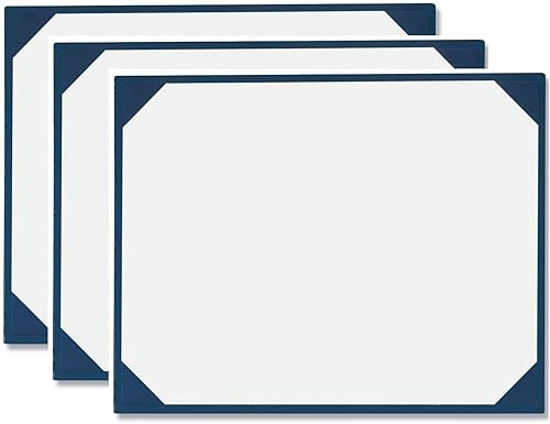 Miniatura 2 de PaperDirect Tableros de premios de cuero sintético azul con revestimiento de acetato, 9 x 11- pulgadas, paquete de 3, cubierta de certificado para