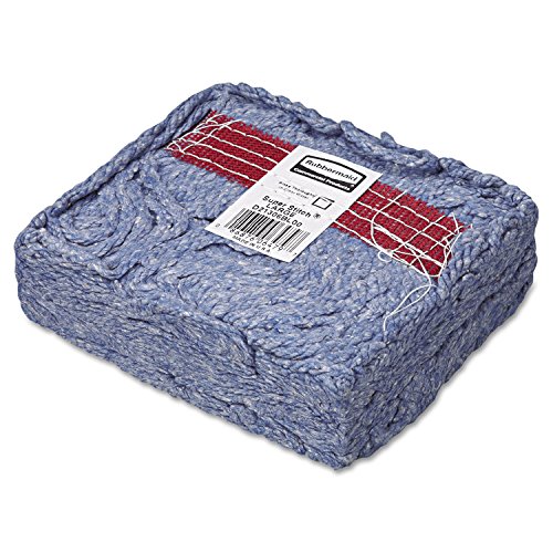 Rubbermaid Commercial D213BLU Super Stitch Blend Mop Head, Large, Cotton/Synthetic, Blue, 6/Carton by Rubbermaid - Image 2