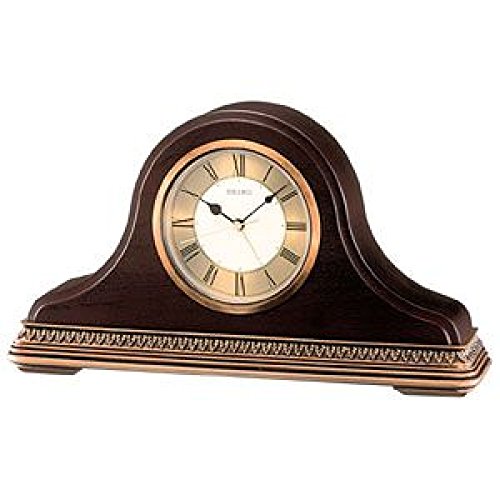 Seiko Amazonukkitchen Horloge de cheminée en Bois, Plastique, Marron, 31.4 x 7.6 x 19.7 cm
