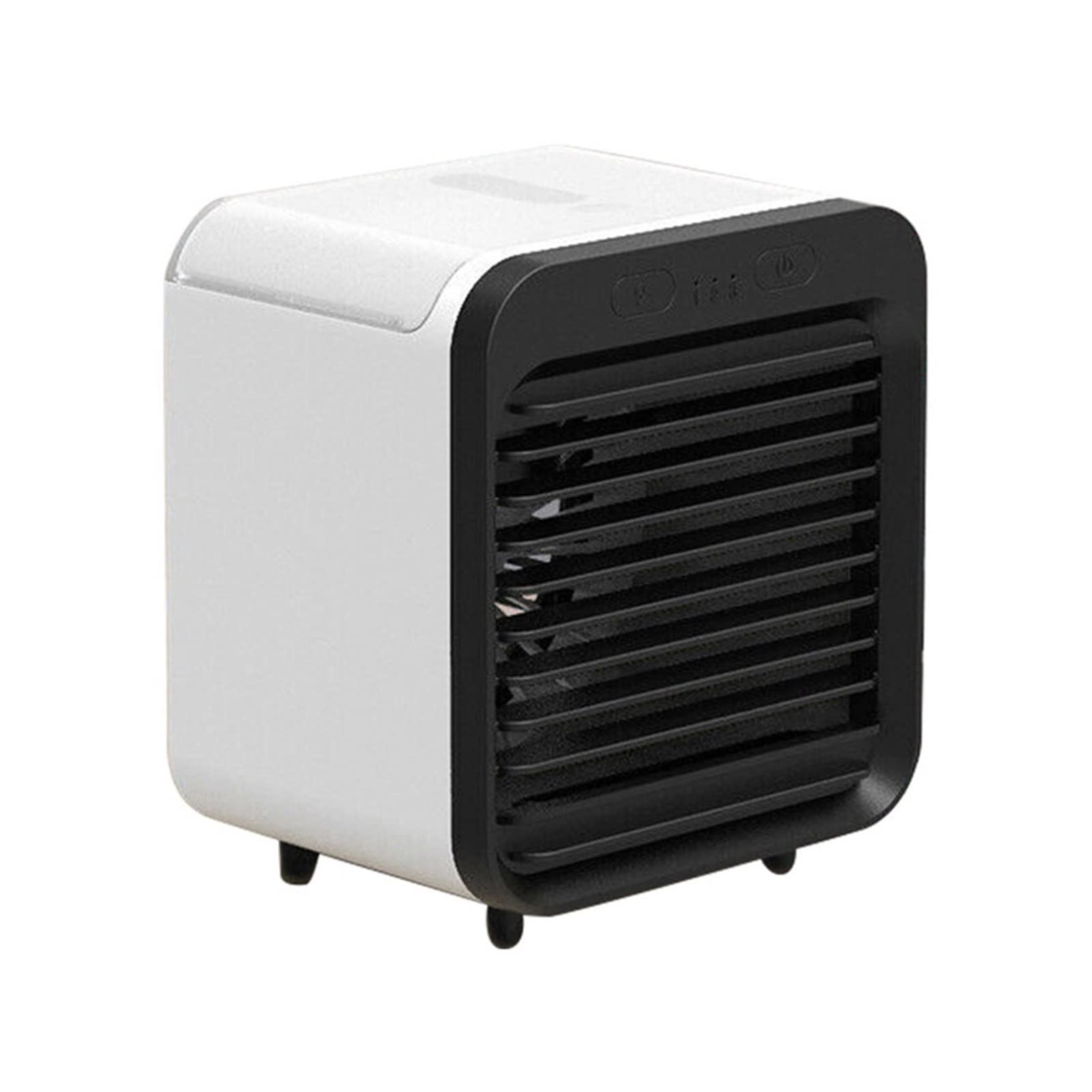 Cczrd White Portable Air Conditioner Personal Desktop Cooler Rechargeable Quiet Table Fan For Home Office Pr Airflow Comfort Refreshing Breeze(White)