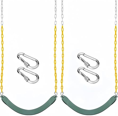 Juego de columpios resistentes para niños pequeños con cadena recubierta de 66 pulgadas, accesorios de repuesto para niños, juegos al aire libre,