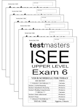 Spiral-bound Test Masters ISEE Upper Level Exam Pack Book