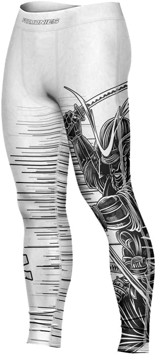 FORMONIES Samurai MMA Base Layer Spats for Men – Compression Pants for BJJ, Wrestling, and Martial Arts Training