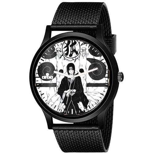 AROA Watch New Watch for Itachi Throne Manga Model : 1041 Black Metal Type Analog Black Strap Watch White Dial for Men Stylish Watch for Boys- (B0CK6G6NVJ) Amazon Price History, Amazon Price Tracker