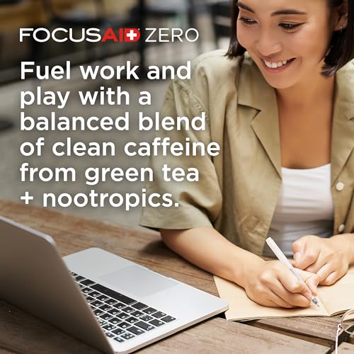 Image of FOCUSAID ZERO SUGAR Nootropics Blend, Alpha-GPC, GABA, 100mg Natural Caffeine from Green Tea, Yerba Mate, Vitamin B-Complex, Keto-Friendly, No Artificial Sweeteners, 12 Fl Oz (Pack of 24)