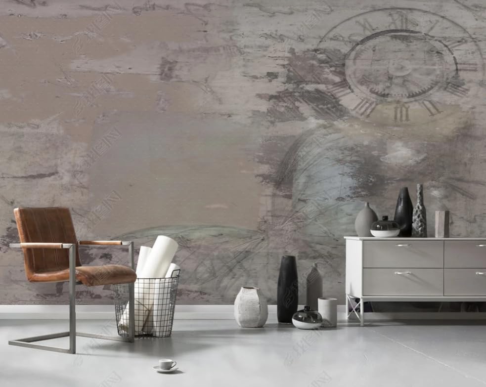 Papier peint intissé horloge papillon panoramique haut de gamme 250x175