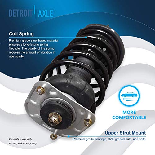Image of Detroit Axle - 8pc Front End Suspension Kit for 2001-2007 Volvo S60 V70 2 Ready Struts 2 Lower Control Arms 2 Lower Ball Joints 2 Sway Bar End Links 2002 2003 2004 2005 2006 Replacement