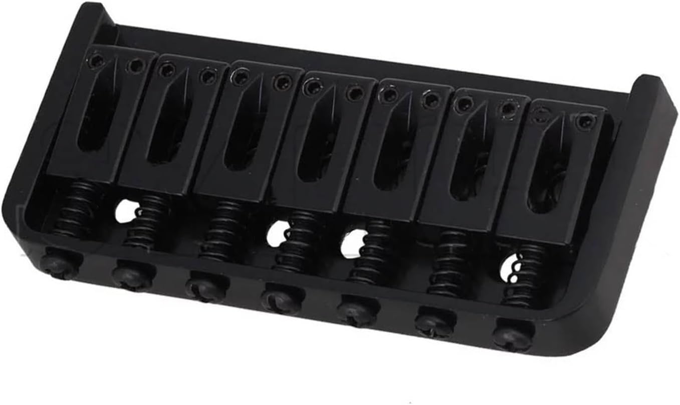 Electric Guitar Bridge Replacement 83mm Length Fixed Bridge for 7 String Electric Guitar Replacement Black