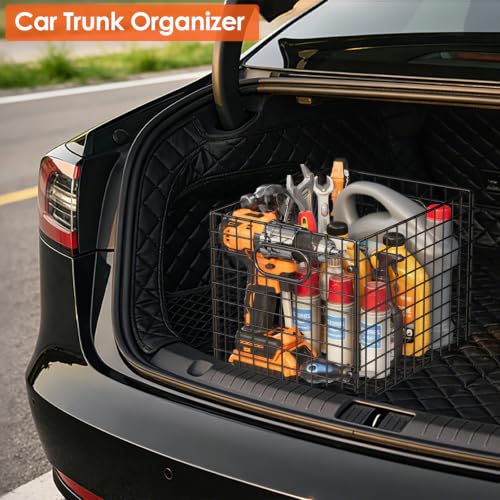 5-Pack Metal Milk Crate for Storage, Large 40qt Stackable Collapsible Storage Bins with Handle, Heavy Duty Storage Baskets for Shelves, Folding Basket Organizer for Car, Garage, Home, Camping, Office - Image 7