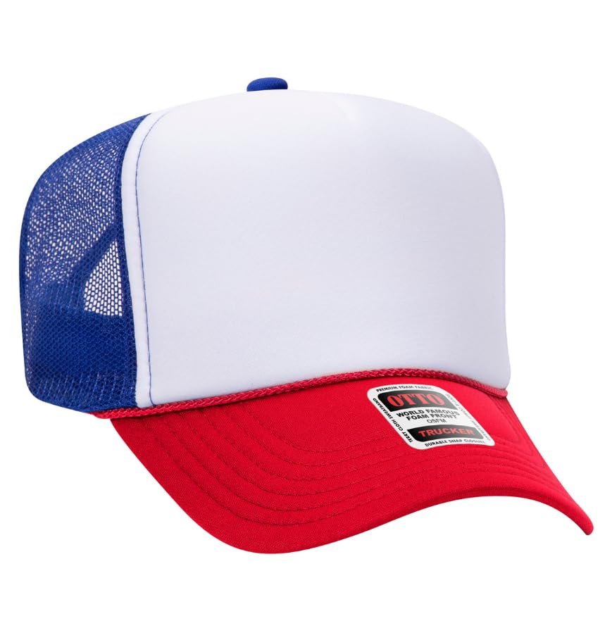 Image of Otto Cap 5-Panel High Crown Mesh Back Trucker Hat