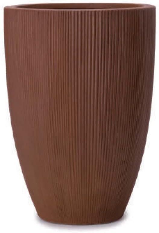 花・観葉植物用ポット ファイバーストーン リブラ モノ L 40/B ラスティ（1個入り）fs-m05r40e [KTp95] 大型