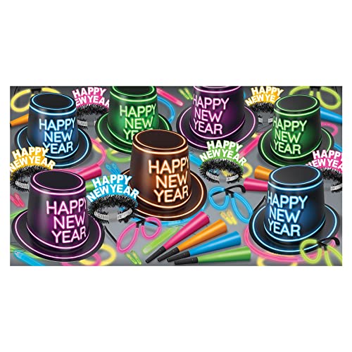 Accessoires de fête du Nouvel An réactif lumière noire pour photomaton NYle 50 personnes