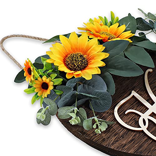 Hello Sign Welcome Wreaths For Front Door Decor, Wooden Rustic Welcome Sign Door Wreath, Fall Wreaths For Front Door, Front Porch And Housewarming Gift #TOP3