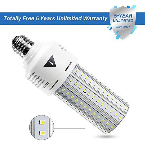 2 Pack 500W Equivalent Led Light Bulb 7500 Lumen 5000K Daylight White Bright E26/E27 Medium Base 60W Corn Light Bulbs For Outdoor Indoor Garage Warehouse Factory Backyard Street #TOP1