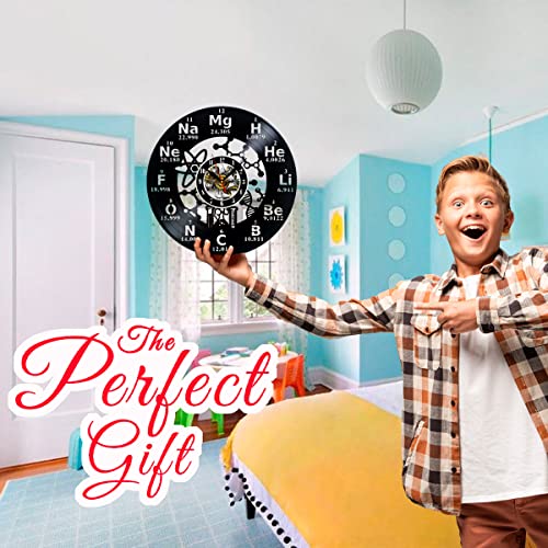 Chemistry Molecule Biochemistry Vinyl Wall Clock 12 in(30cm) Black Decor Modern Decorative Vinyl Record Wall Clock This Clock is A Unique Gift to Your Friends and Family for Any Occasion - Image 4