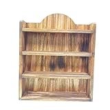 Craftbay Rustic Solid Wood Rack Shelf for Lenox Village Spice Jars – Wall Mount or Countertop Display Organizer for Collectible Mini Spice Houses​