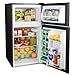 Igloo 3.2 Cu.Ft. Double Door Compact Refrigerator with Freezer - Slide Out Glass Shelf, Perfect for Homes, Offices, Dorms - Black