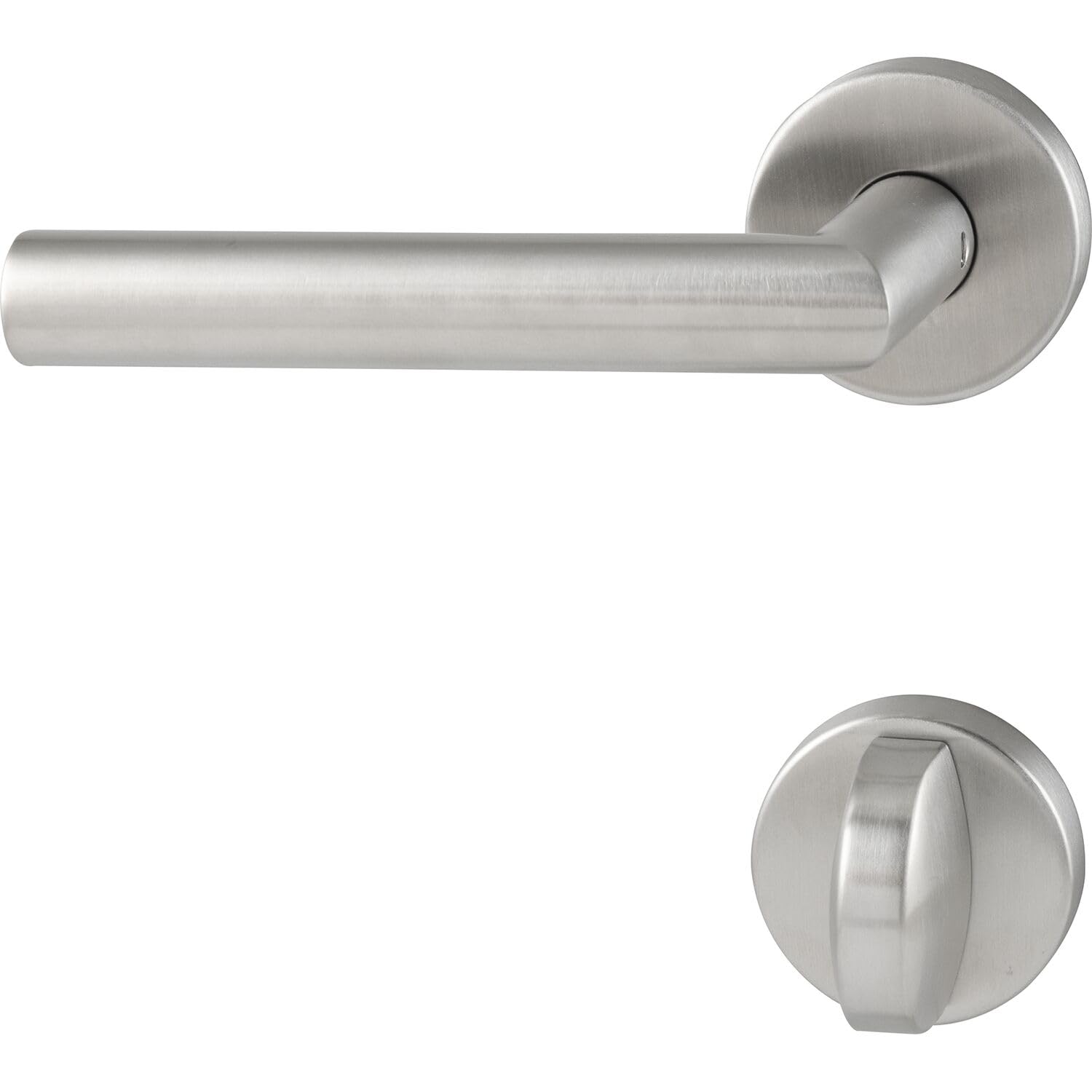 GRUNDMANN 116171 Form/Rundrosette/WC, Edelstahl WG GRT. L Shape/Round Rosette/Toilet, Stainless Steel, stainlesssteel - Image 2