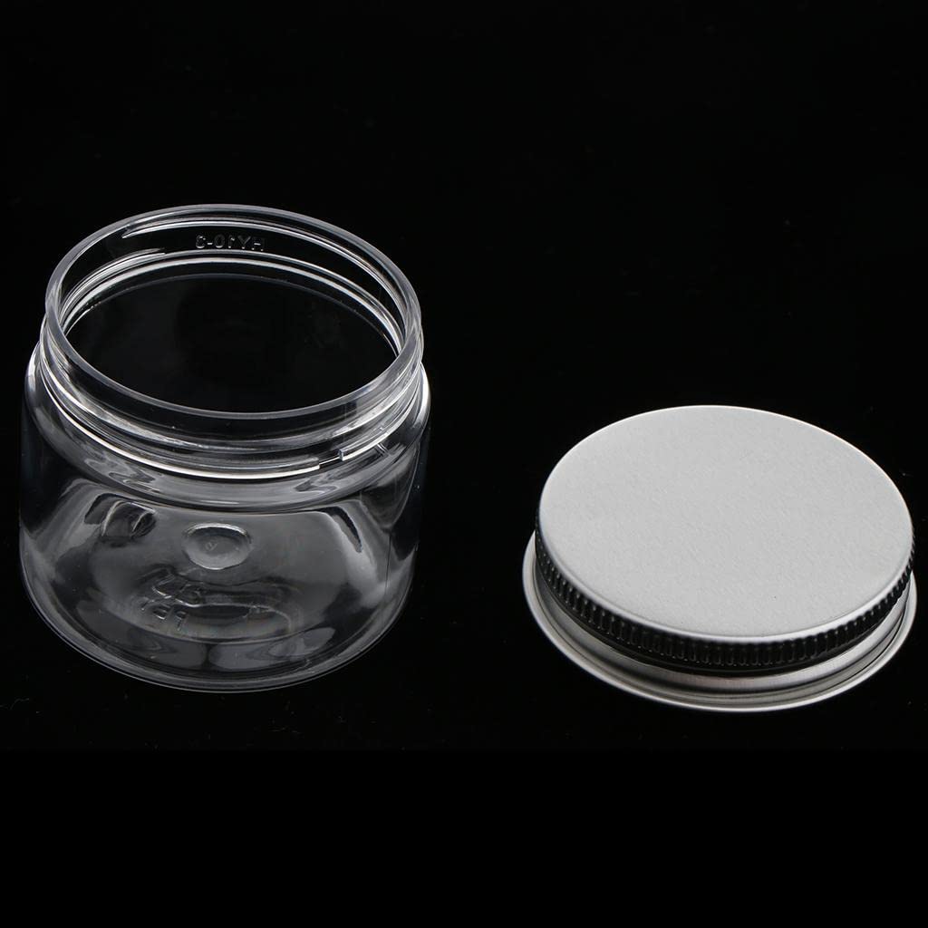 Atorse® 10pcs empty cosmetic pots lip balm container jar aluminum cap tins 50ml Atorse® 10pcs empty cosmetic pots lip balm container jar aluminum cap tins 50ml