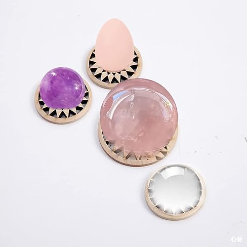 Miniatura 8 de 40 soportes de exhibición de esfera de cristal de madera, mini soporte de bola de cristal para esfera, soporte de exhibición de madera con forma de