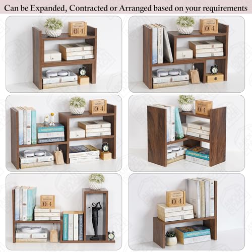 Image of ABOUT SPACE DIY Kitchen Cabinet Organizer - Countertop Storage Shelf | Storage Organizer - Engineered Wood Shelf for Home Storage (L 75.5 x B 17 x H 40 cm)
