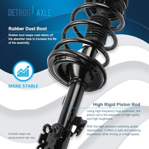 Image of Detroit Axle - AWD Front Steering Knuckles & Hub Bearings Struts Rear Shock Absorbers Replacement for 2007-2010 Toyota Sienna