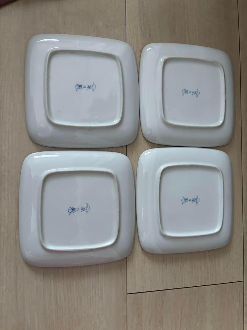 深川製磁 金銀彩 竹 スクエア皿 5枚セット