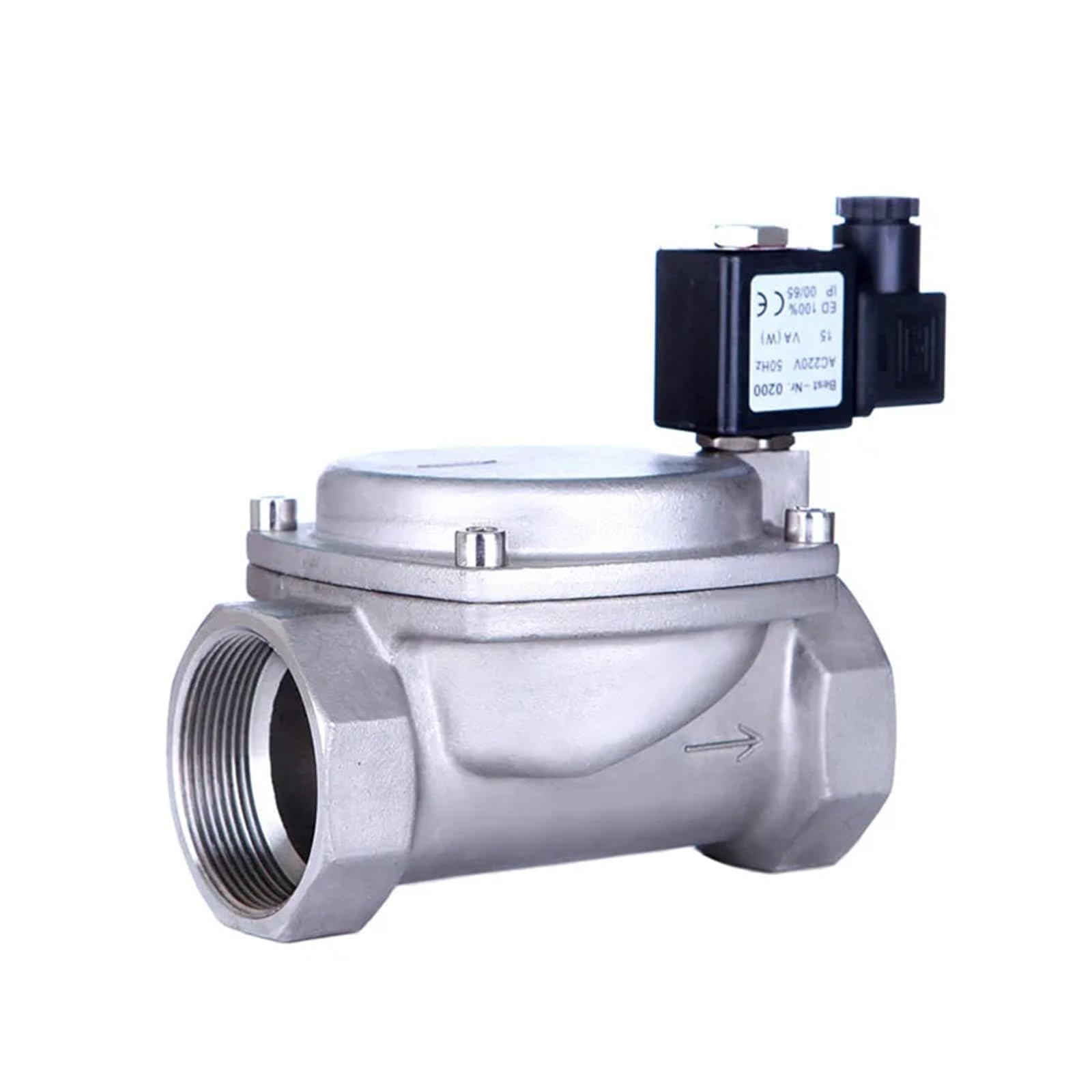 Elettrovalvola Elettrica Normalmente Chiusa Acciaio Inox 16kg Valvole Acqua Alta Pressione 12V 24V 220V(0927400,NBR-SEAL_110VAC)