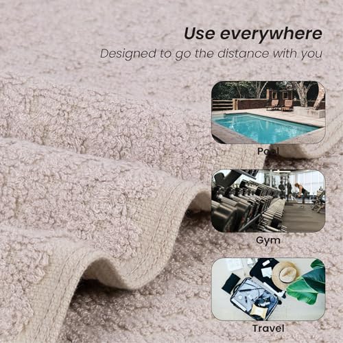 Image of Mush Hearth & Haven Bamboo Towels for Bath Large Size | 450 GSM Bamboo Bath Towel for Men & Women | Soft, Highly Absorbent & Quick Dry | Pack of 2, 70 X 140 cms (Teal & Slate Grey)