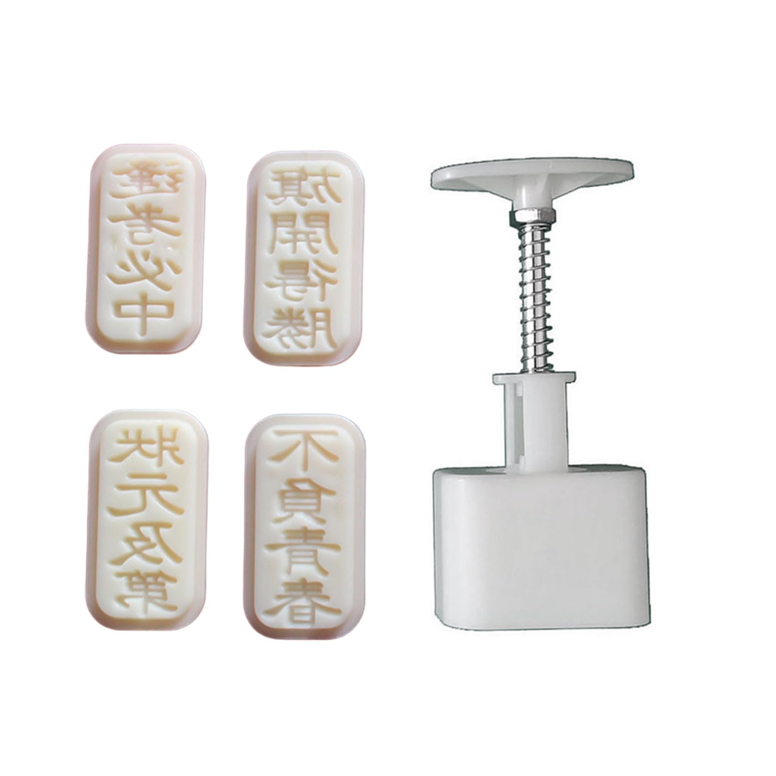HDOYTXXM Molds Easy to Clean Pastrys Stamps Blessing Shape Mungs Bean Cake ABS for Bakings Molds Set