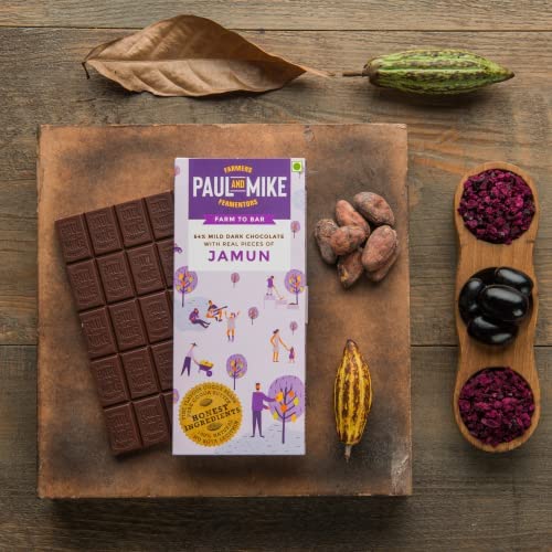 Paul And Mike 64% Vegan Dark Chocolate with Jamun, 68 g (Pack of 2) (B0B17ZSV7G) Amazon Price History, Amazon Price Tracker