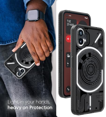 Image of KAPAVER Cyber-i Edition Back Cover Case for Nothing Phone 1 - Smoke Black [CyBer-01] (Polycarbonate + TPU)