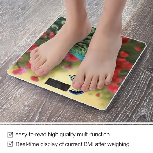 Báscula digital Peacock Flowers peso corporal hasta 180 kg miniatura 5