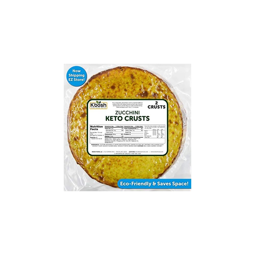 Buy KBosh Keto Pizza Crust Variety Pack Only 1 Carb Delicious