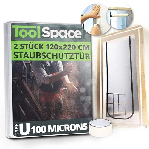 ToolSpace Lot de 2 Portes de Protection 220x120 cm TYPE U