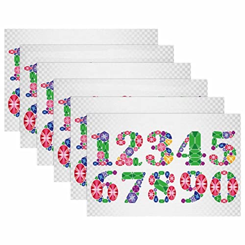 Sets de table en forme de chiffres pour protéger la table des plats chauds