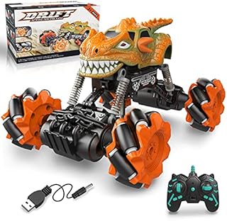 Toys for 5-8 Year Old Boys&Girls, Remote Control Cars Toys Age 5-8,Dinosaur Toys 2.4Ghz Multi Terrain 4WD Monster Trucks,360deg Rotating RC Drift Car Gifts for Boys&Girls Age 3-8,1:22 Scale